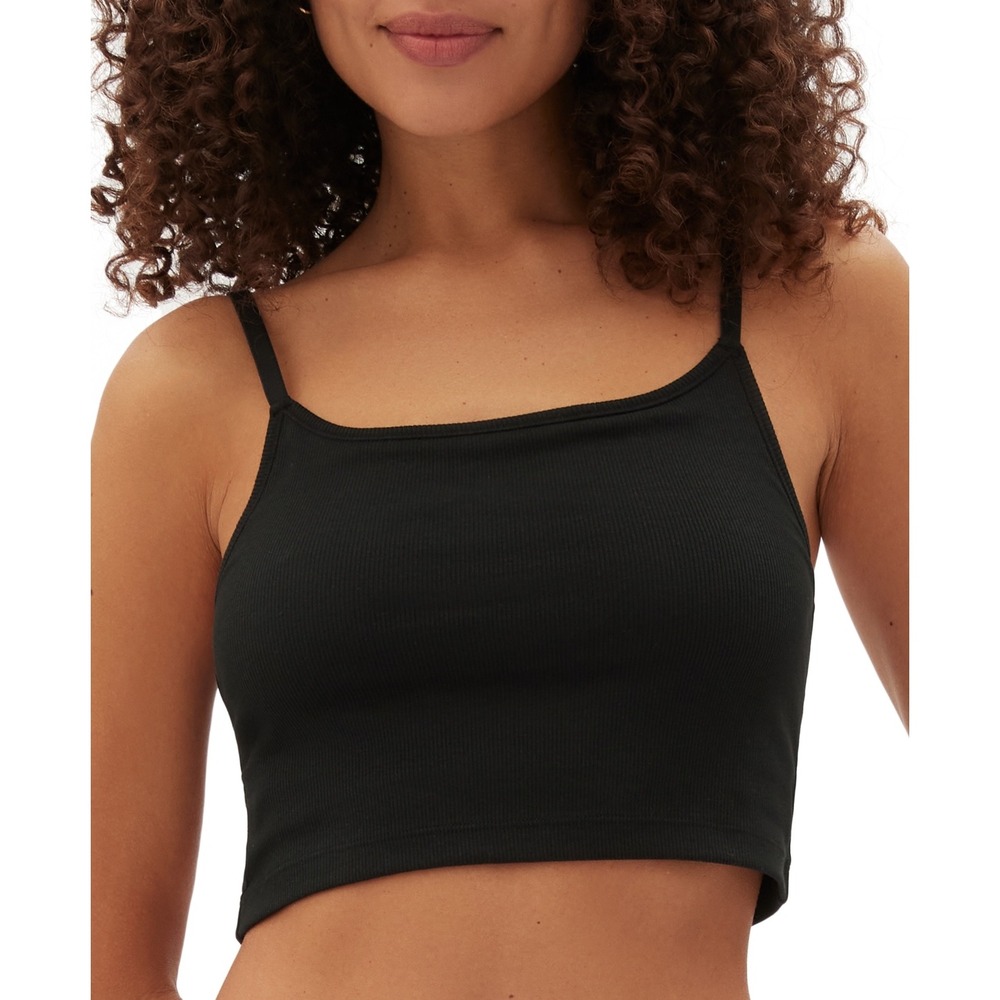 GAP GapBody Women S Logo Comfort Cropped Bralette - Black - Size XS